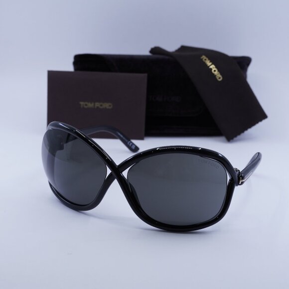 Tom Ford Bettina FT1068 01A Geometric Sunglasses - Black/Smoke - Picture 1 of 9